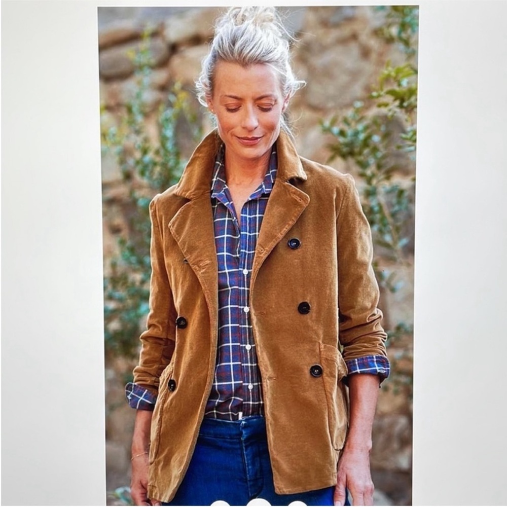 FRANK and EILEEN Belfast Performance Corduroy Jacket Chestnut Brown Sz L